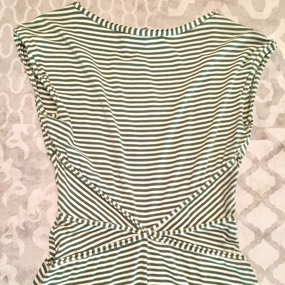 NWT Max Studio Green & White Stripe Dress XS - Picture 4 of 6